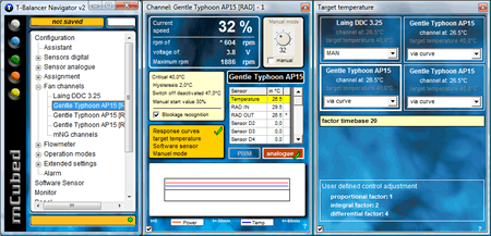 Navigator - настройки режима поддержания заданной температуры