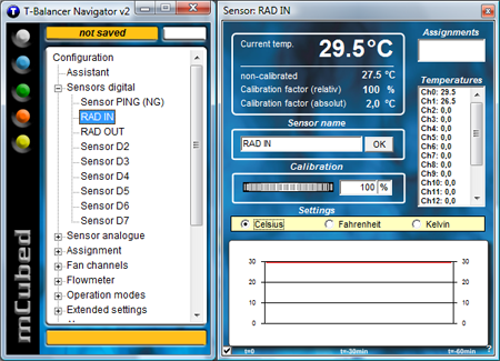 Navigator - настройки цифровых датчиков