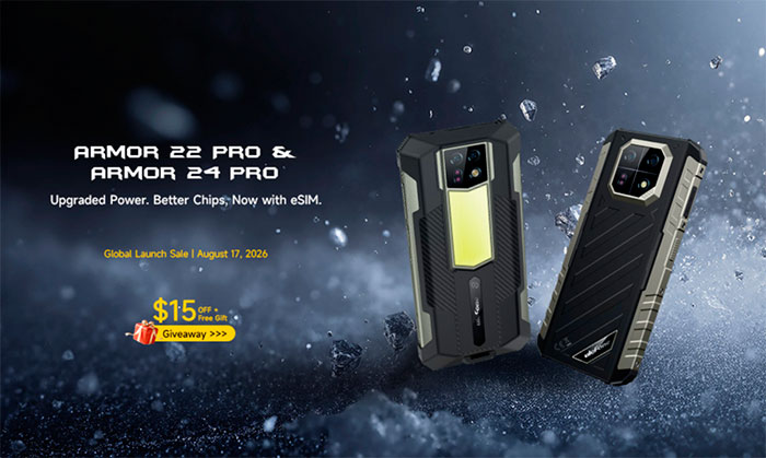 Ulefone представила Armor 22 Pro и Armor 24 Pro — улучшенные версии популярных защищённых смартфонов