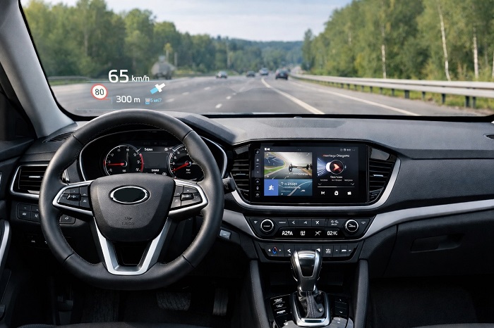 На автомобилях Lada может появиться система проекции параметров на лобовое стекло