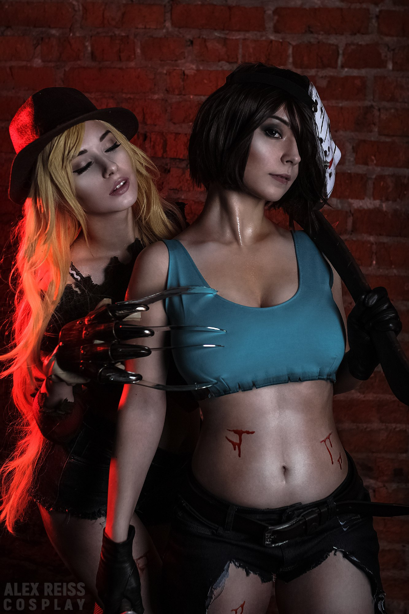 Девки против. Фредди против джейсона девушки. ольга базанова vampire cosplay лесби. косплей фредди крюгер против джейсона. обои на телефон косплей.